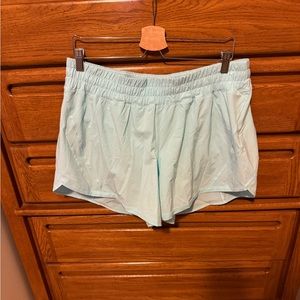 Ice blue lululemon 5 in track that short